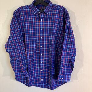 Vineyard Vines‎ Murray Shirt Gingham Blue Red Button Up Shirt